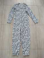 Piżama młodzieżowa damska kombinezon zimowy onesie w panterkę S