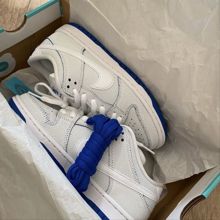 Кросівки Nike Dunk SB Low PRM White Game Royal Найк данки білі сині