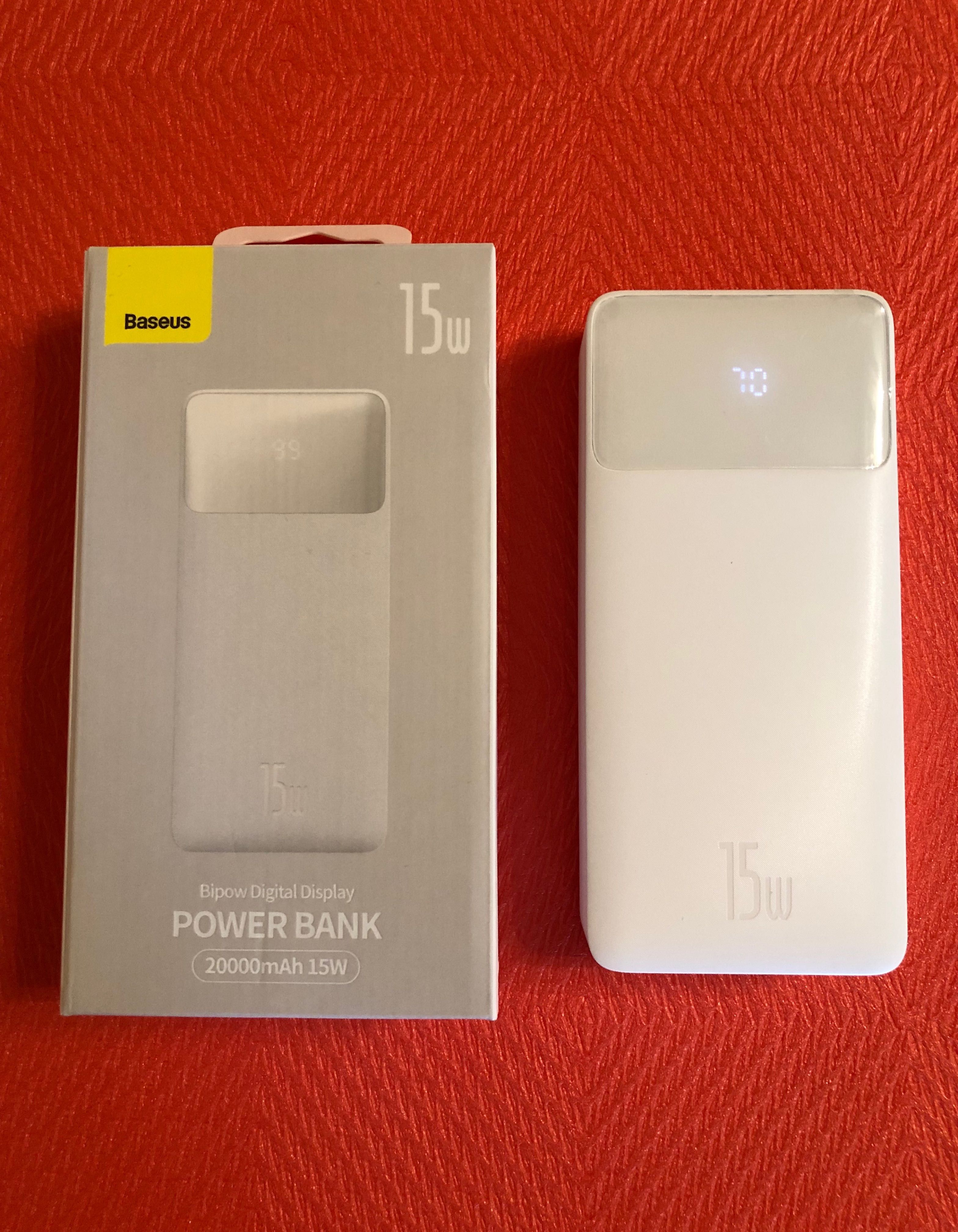 Зовнішній акумулятор 20000 повербанк powerbank Baseus 15w павербанк