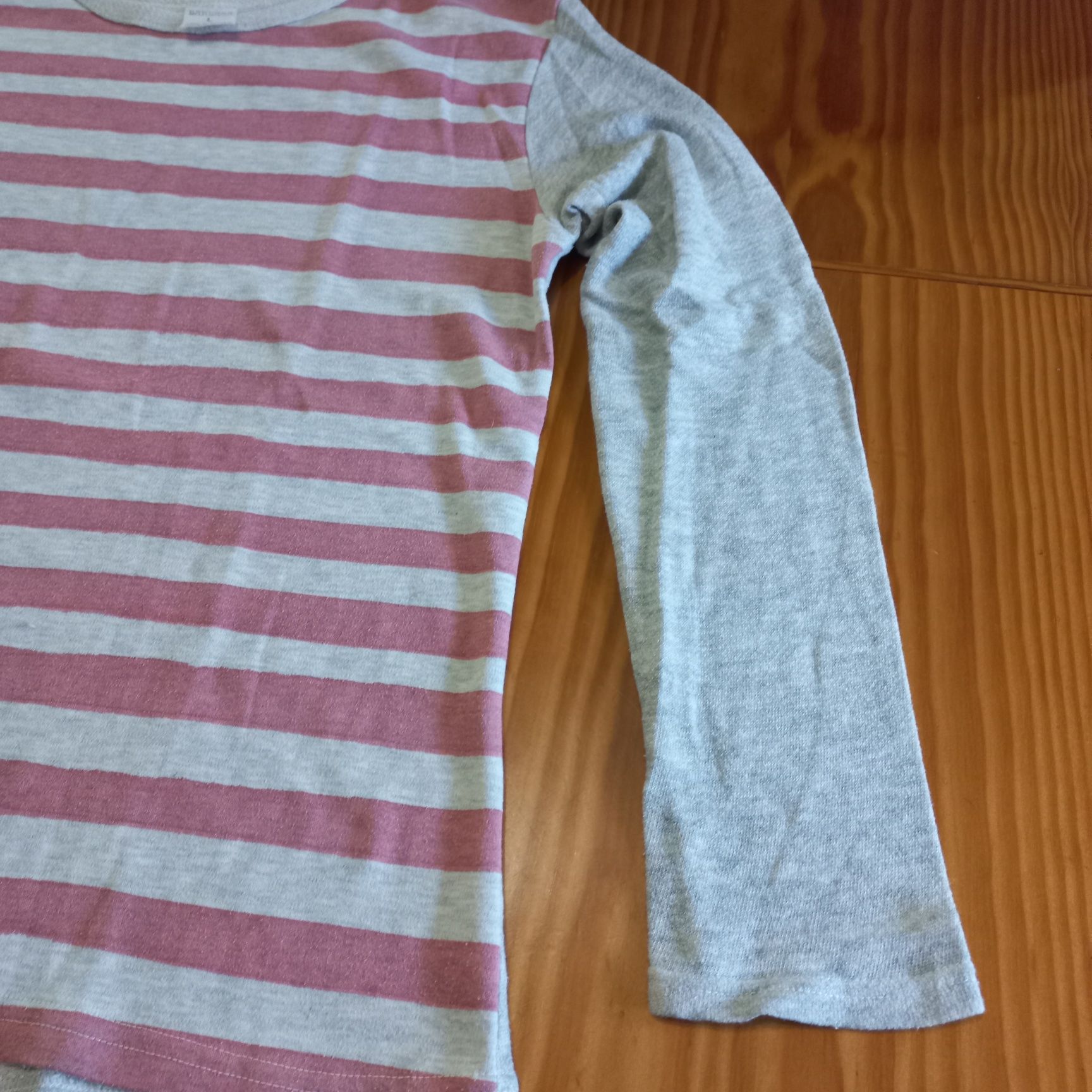 Camisola unisexo riscas rosa Tam. L