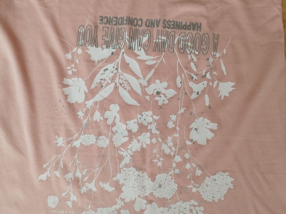 S. Oliver bluzka t-shirt z printem w kwiaty S M