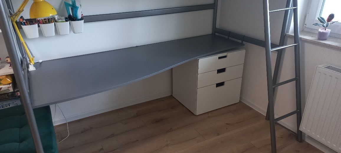 Ikea Svarta łóżko piętrowe rama łóżka na antresoli