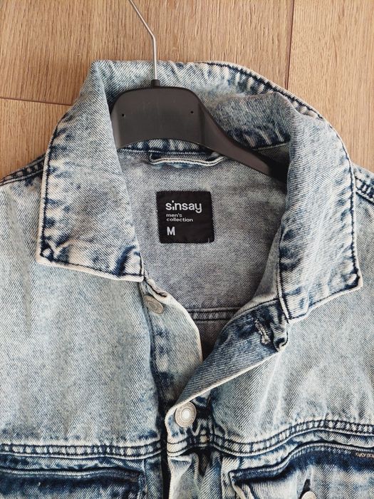 Jasnoniebieska kurtka jeansowa męska Sinsay M