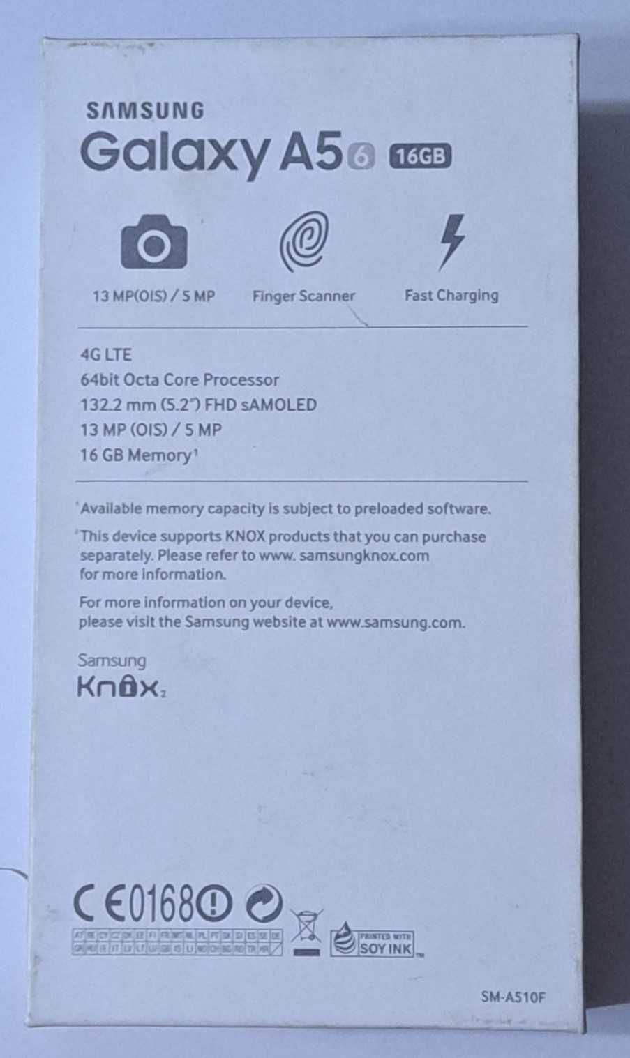 Telefon Samsung Galaxy A5 z ładowarką, 5,2",  16 / 2 GB RAM