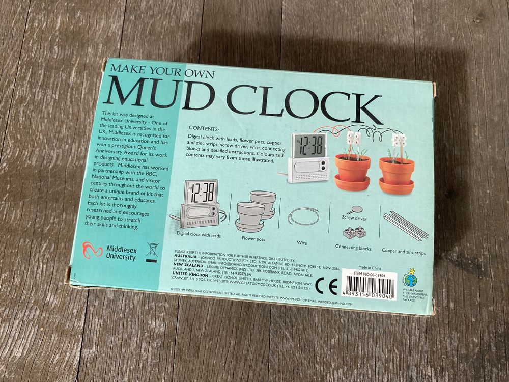 Mud-clock (kit científico para crianças)-novo