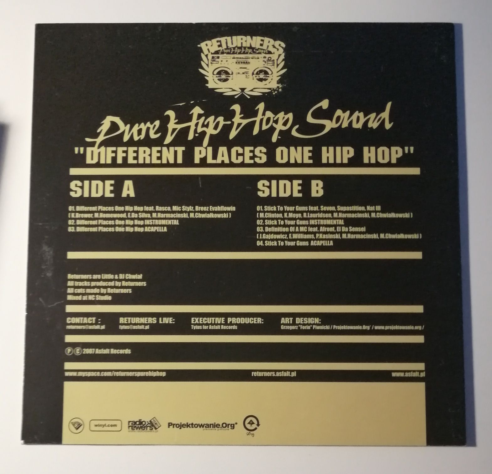 The Returners - Different Places One Hip-Hop LP unikat