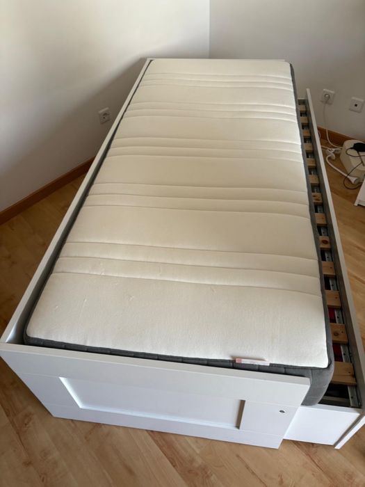 Cama Individual/Dupla + Colchão - BRIMMES Ikea