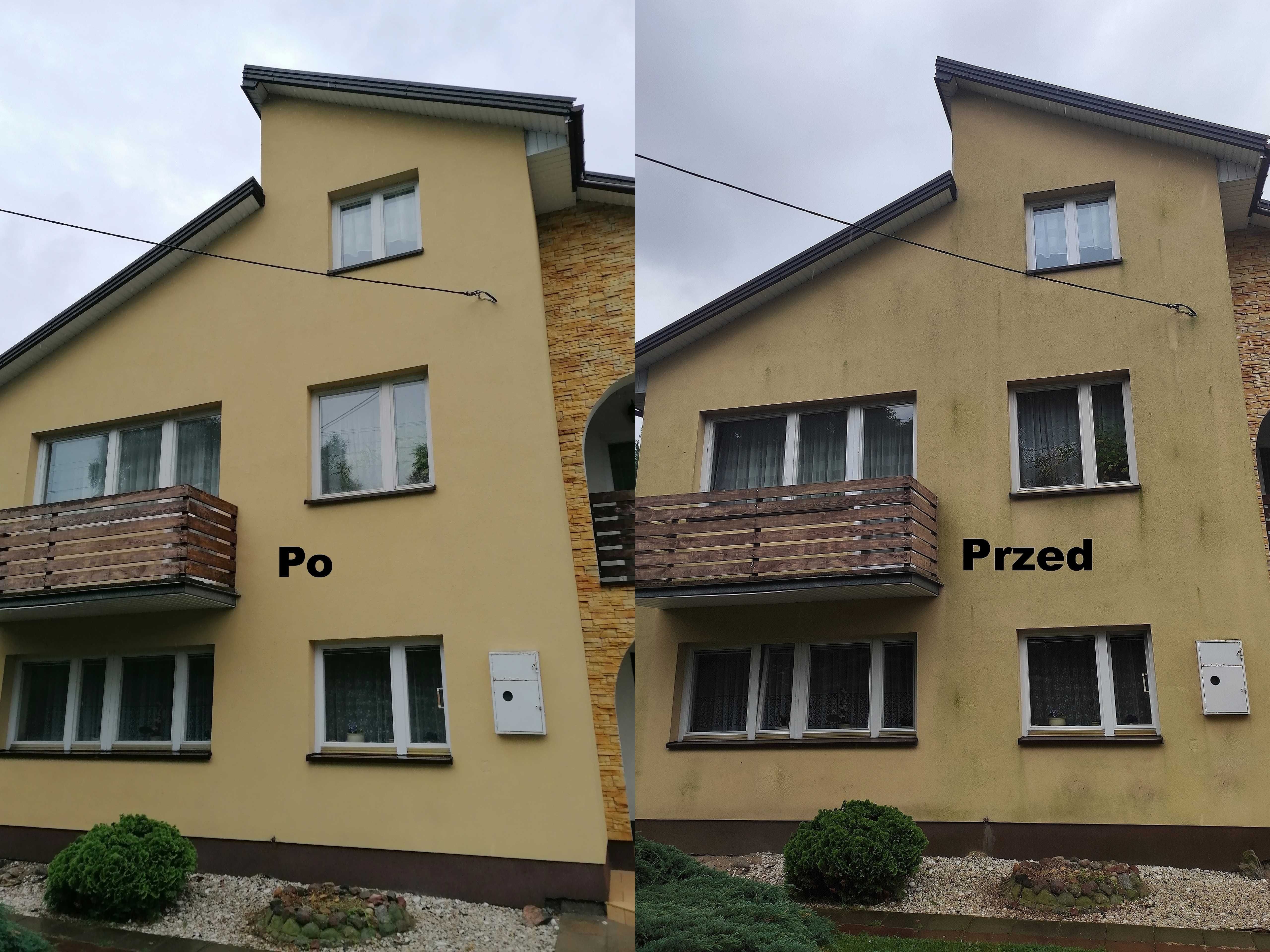Mycie elewacji, kostki brukowej, czyszczenie tarasów, dachów, ogrodzeń