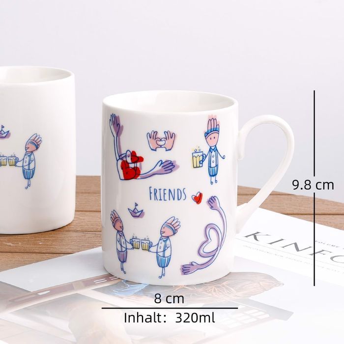 kubek ceramiczny 320ml z napisem friends