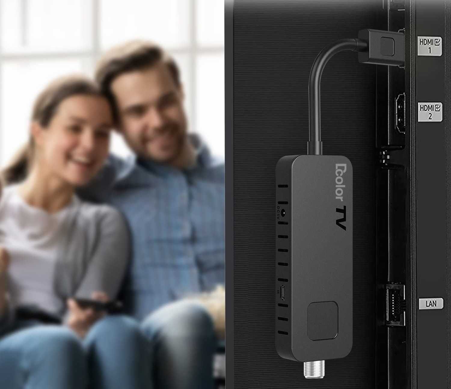 Tuner dekoder cyfrowy DVB-T2 Dcolor hevc mini stick tv naziemnej
