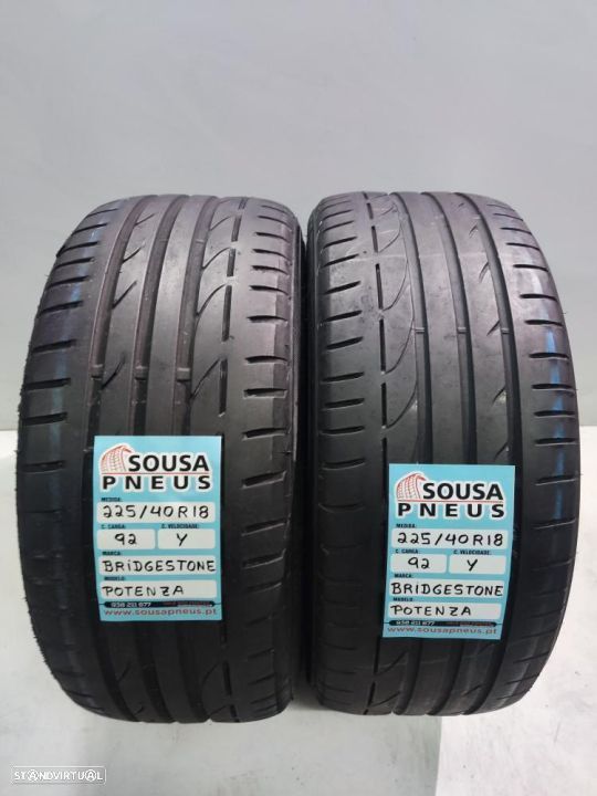 2 pneus semi novos 225-40r18 bridgestone - oferta dos portes