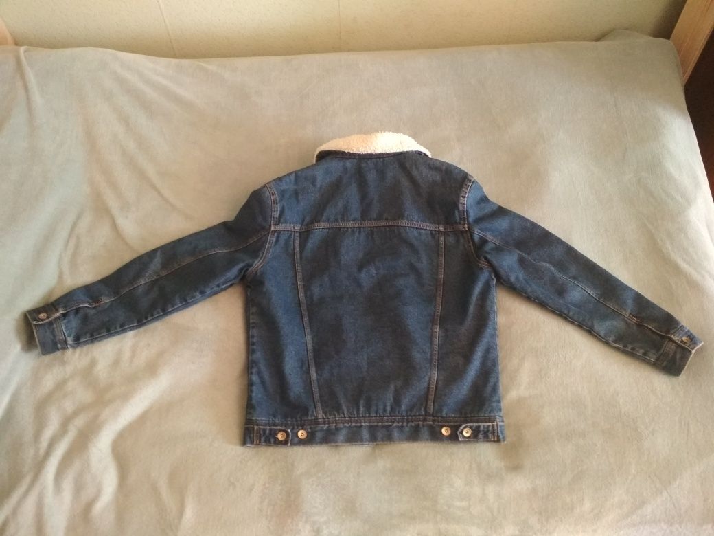 Джинсовая куртка с мехом Reserved Польша размер L