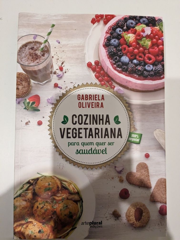 Livros cozinha vegetariana da Gabriela Oliveira