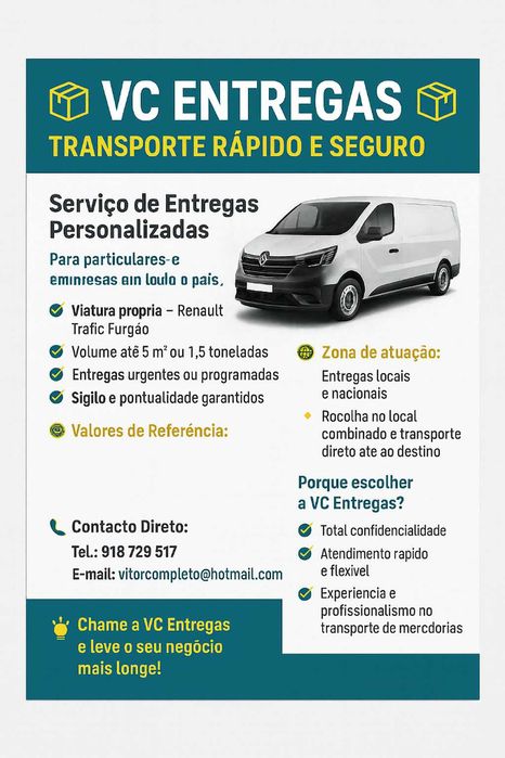 Serviço de transporte , Portugal e Espanha