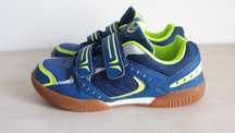 Buty sportowe 35 niebieskie zielone na rzep sneakersy trampki na tenis