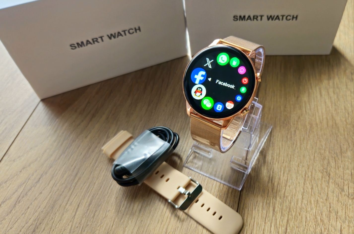Piękny I Stylowy Smartwatch Funkcjonalny Zegarek Damski