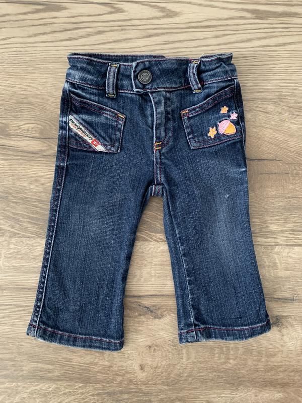 Детские джинсы с вышивкой diesel на 6 месяцев для девочки