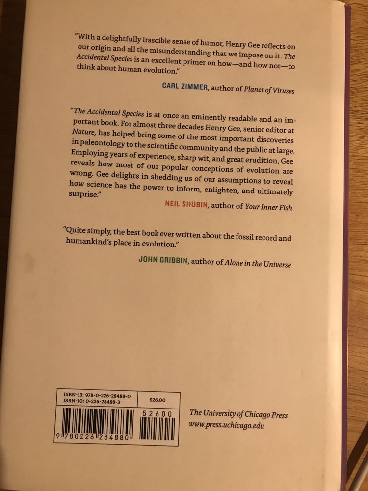Livro “The Accidental Species”