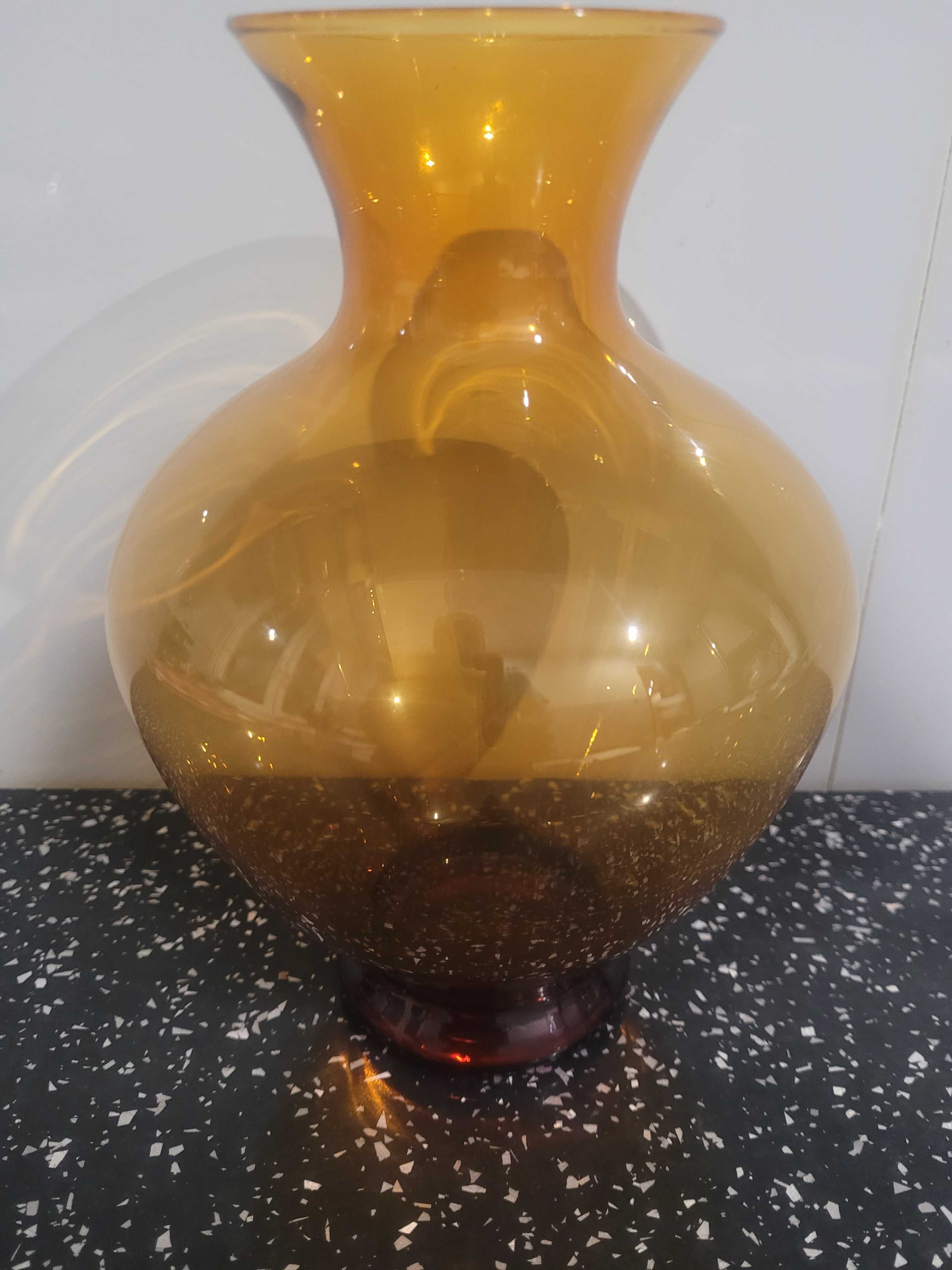 Szklany wazon PRL
