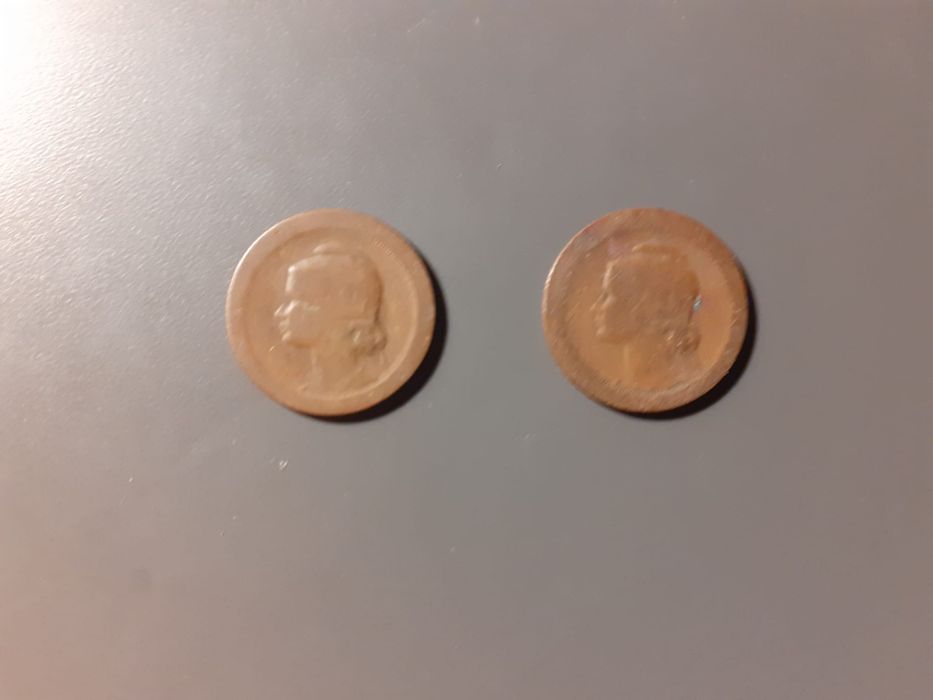 lote de 2 moedas 5 centavos 1924 1ª Republica Portuguesa