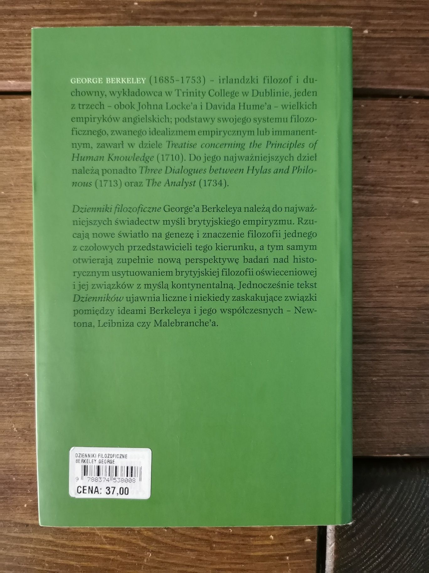 Dzienniki filozoficzne - George Berkeley