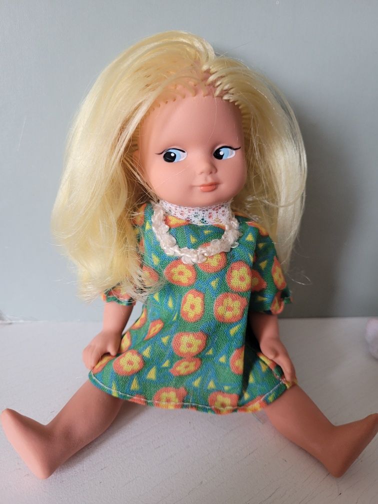 Lalka AHG z DDR 19 cm  stara z  PRL gumowa vintage