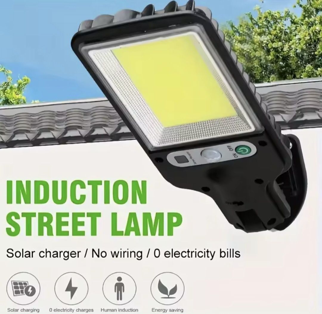 Lampka solarna z czujnikiem ruchu I zmierzchu + Pilot