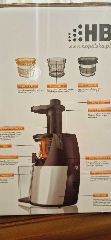 Sprzedam wyciskarkę wolnoobrotową HB SLOW JUICER