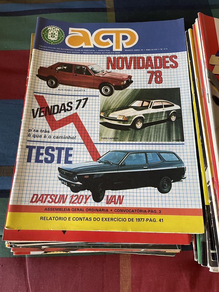 Revistas de automobilismo anos 70 e 80