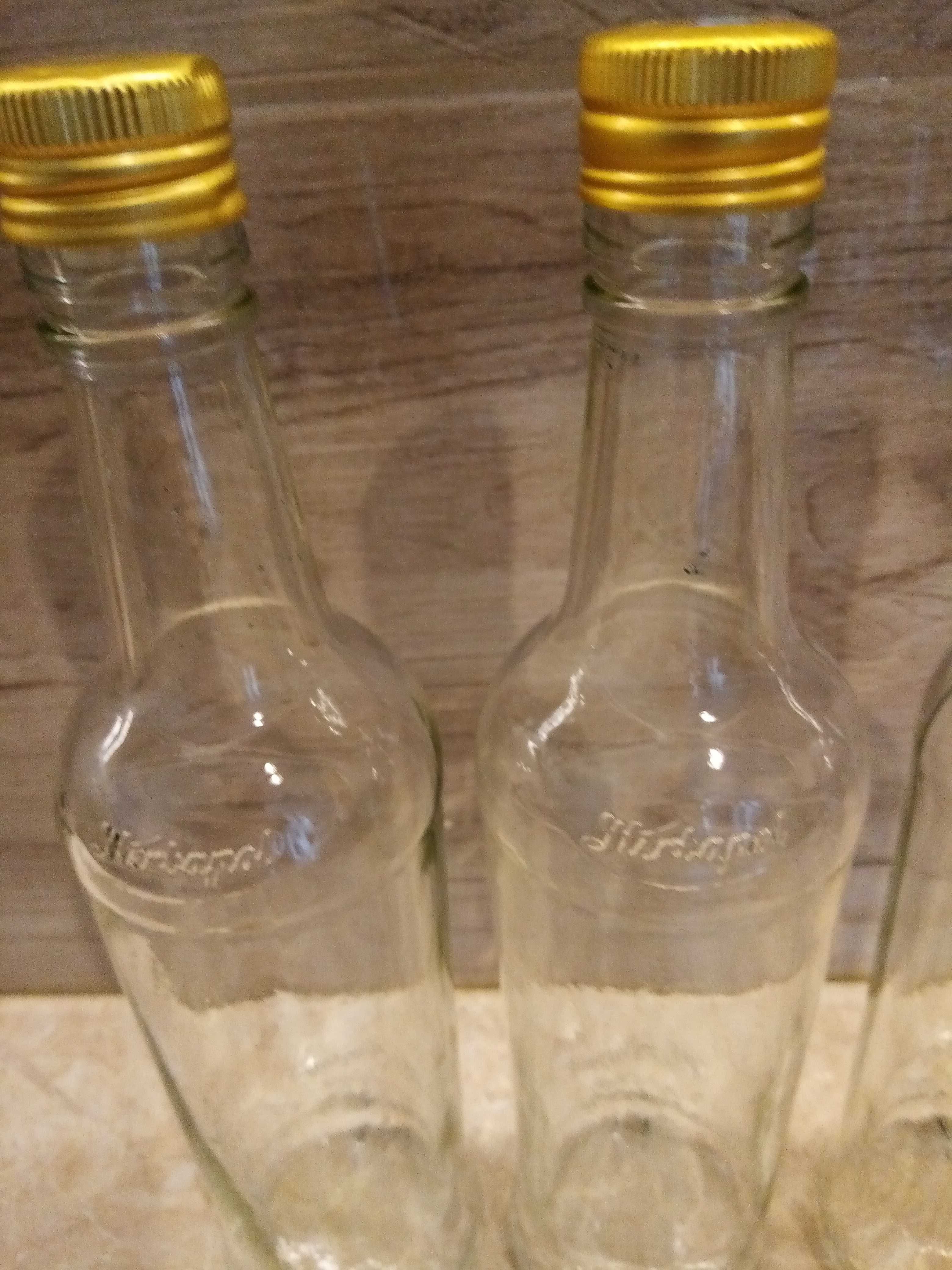3 szt szklanych butelek (Herbapol) - poj 0,42 l