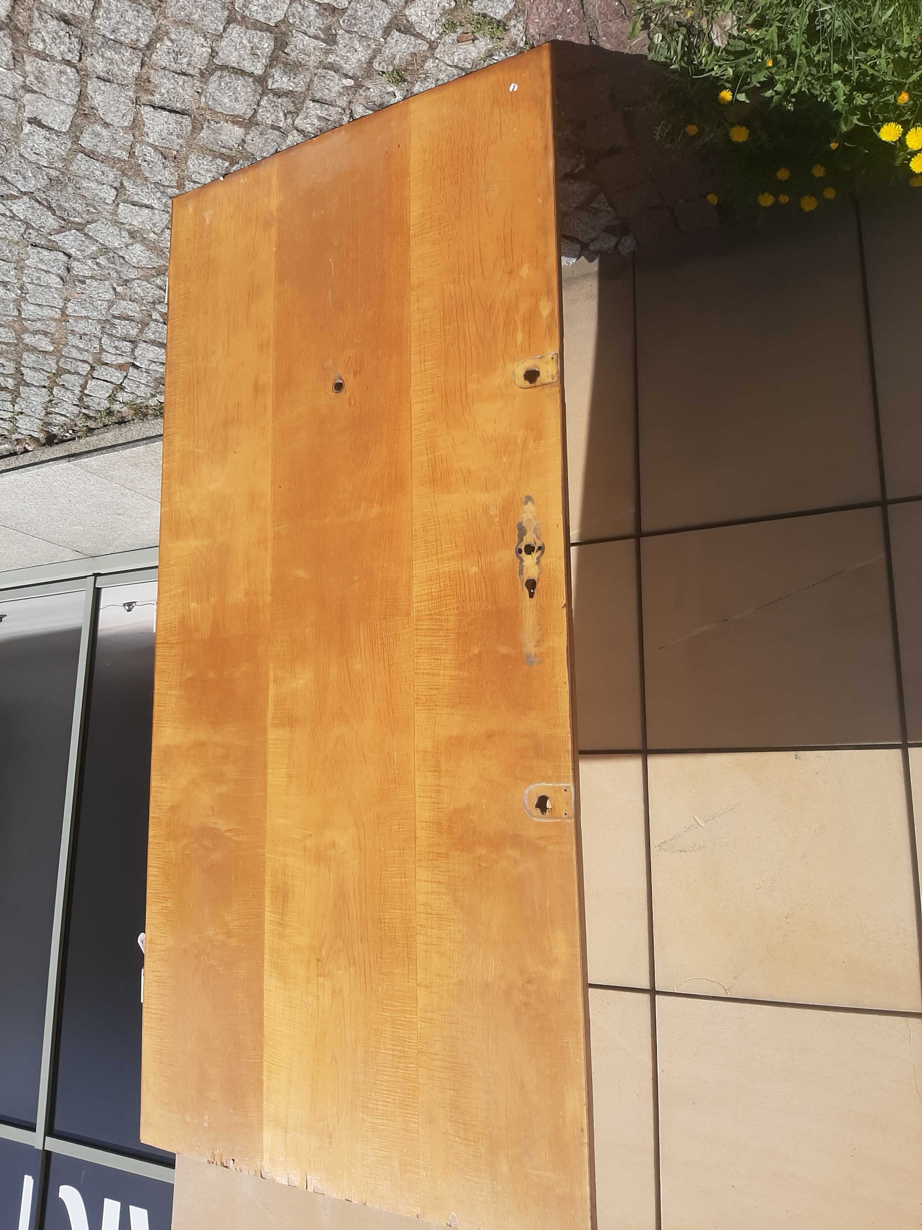 Drzwi zewnętrzne wewnętrzne prawe 90 cm drewniane solidne