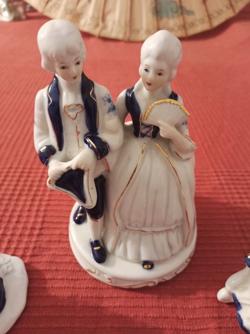 Zestaw 7 figurek porcelanowych