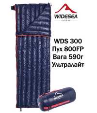 Пуховий спальний мішок WIDESEA WDS 300. Ультралайт 590гр. Спальник.