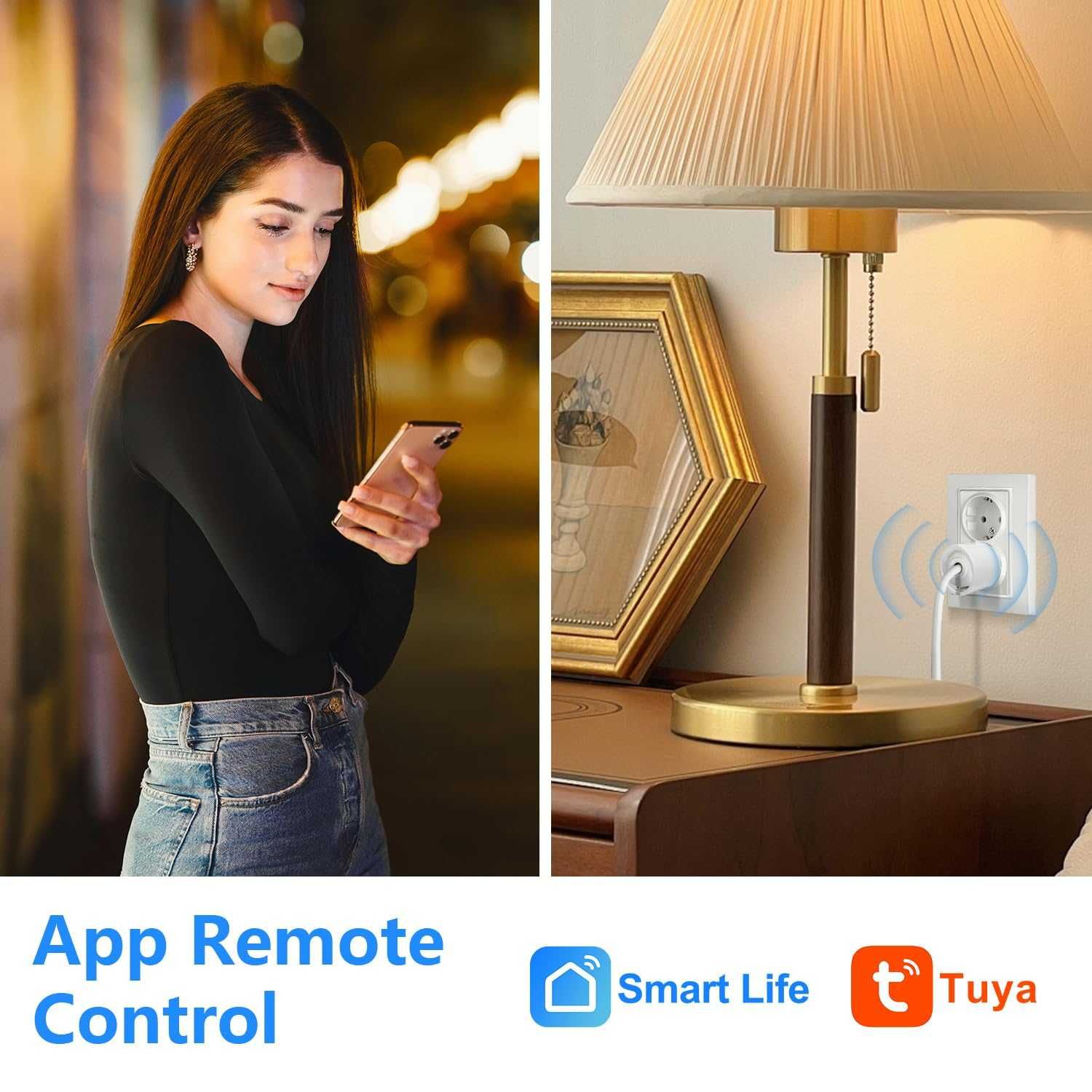 KETOTEK Inteligentne Gniazdko Wi-Fi 4 szt.