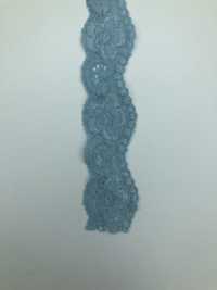 Koronka jasny niebieski szer. 3,5 cm.kupon 2,55 m.