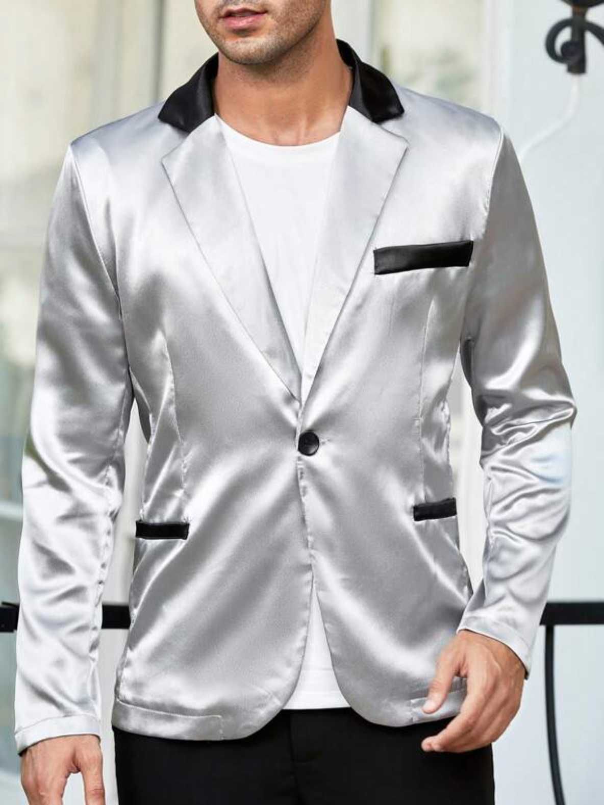 [NOVO] Blazer festa prateado/silver 46(S)