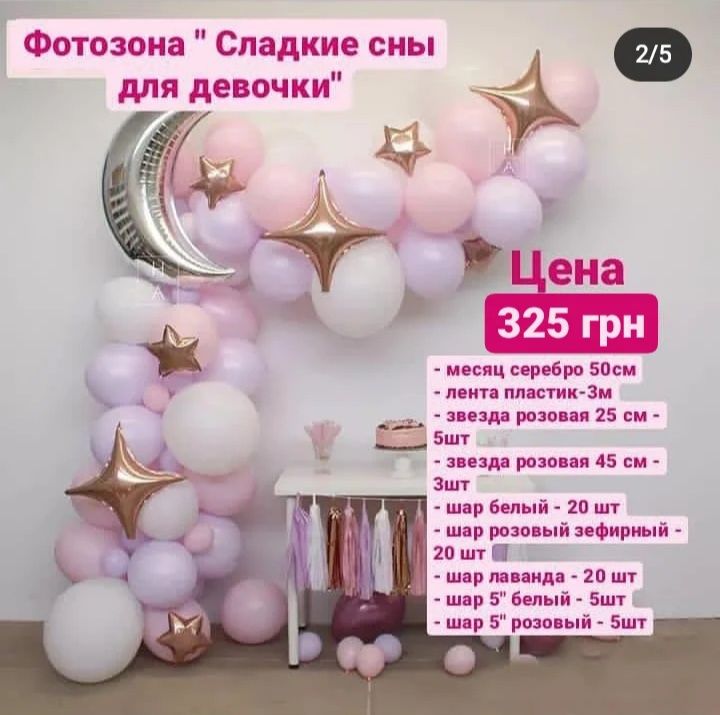 Единороги Пони фотозона из шаров на день рождения девочки 3 4 5 6 7 8