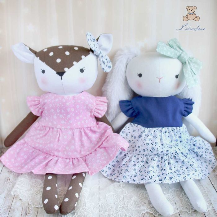 Przytulanki ręcznie szyte, maskotki, kotki, sarenki, króliczki, liski