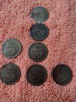 7 monet o nominale 5 zł z lat 1986- 1988