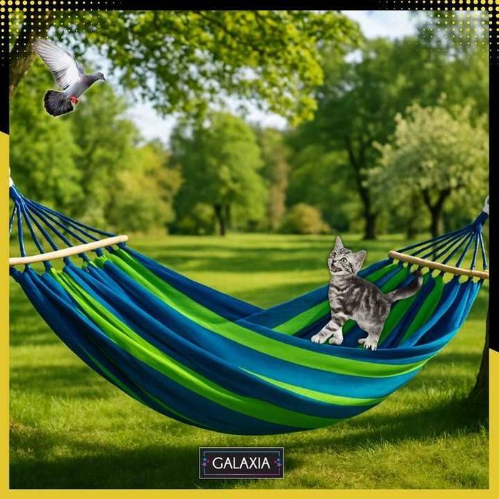 HAMAK Ogrodowy DWUOSOBOWY XXL 260x150 2 Osobowy Turystyczny DUŻY