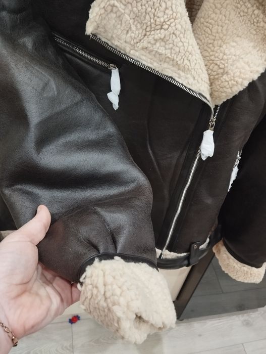 Зимова дублянка косуха. 52-56 розмір. Нова сучасна сумка у подарунок.