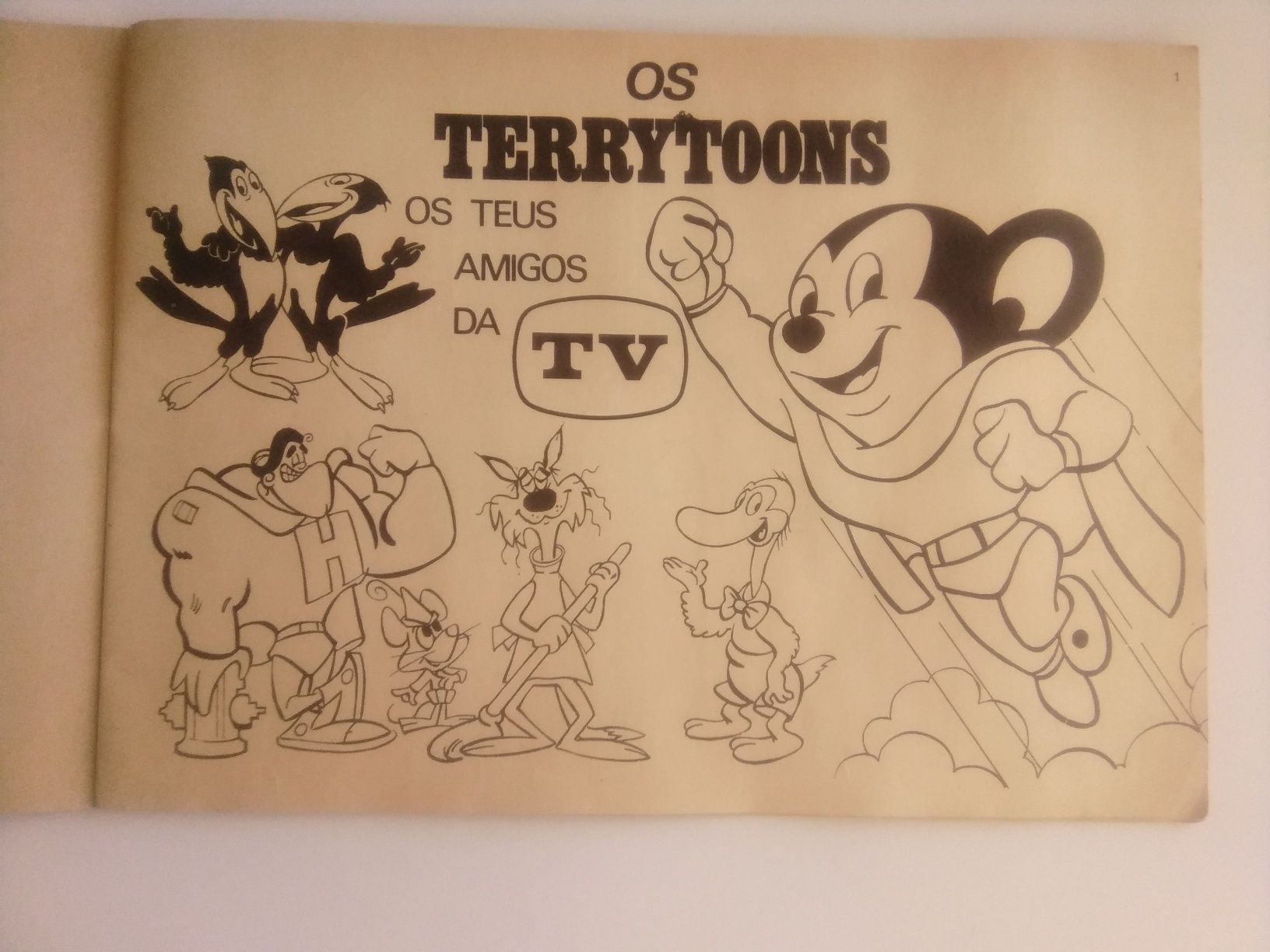 Caderneta Terrytoons os teus amigos da TV incompleta