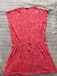 InExtenso tunika sukienka plażowa fluo neon Róż