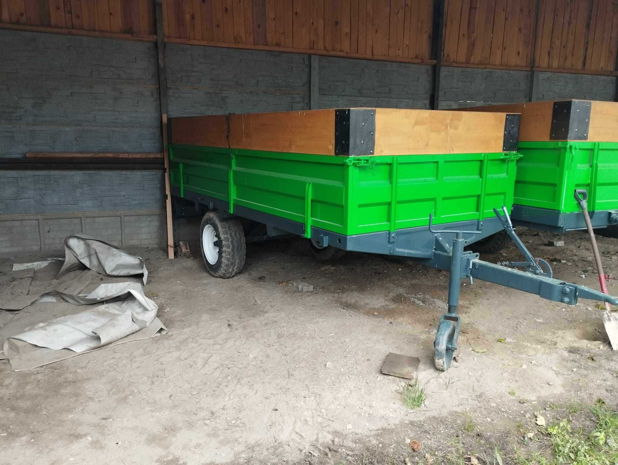 Przyczepa rolnicza jedno 2 osiowa