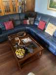 Sofa em pele de 6 lugares