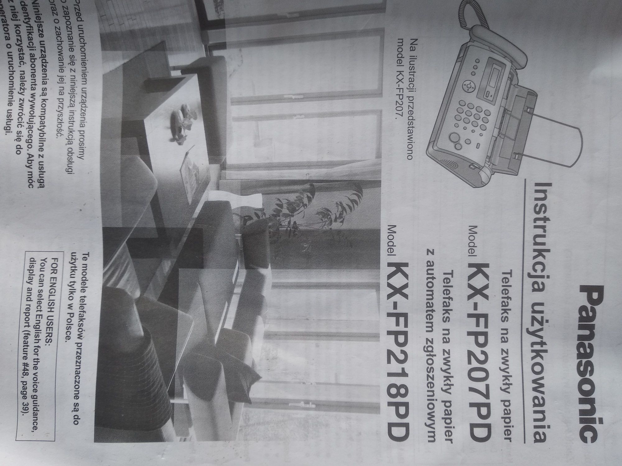 Факс телефон Panasonic KX-FP207