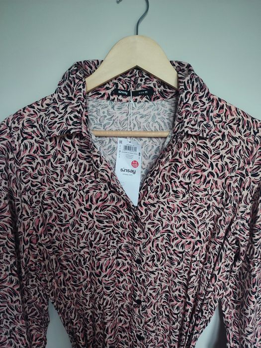 Nowa z metką różowa sukienka we wzory Sinsay