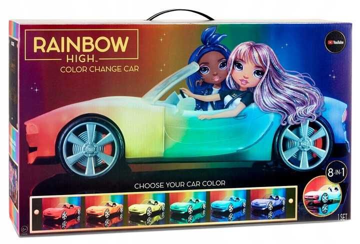MGA Rainbow High Samochód Zmieniający Kolor 8w1 Auto *NOWE*