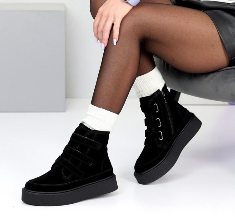 Акція Жіночі черевики зимові замшеві