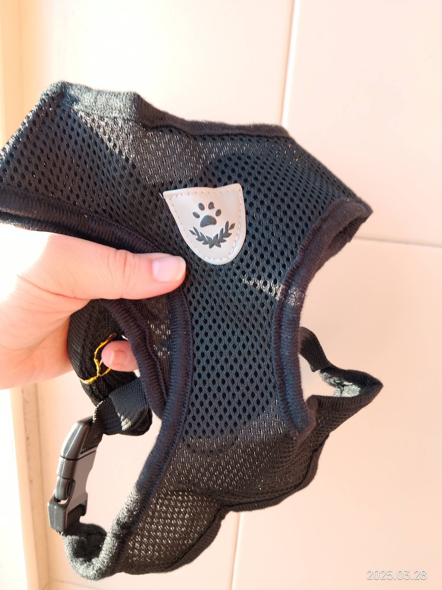 Peitoral ou arnês com trela para cão